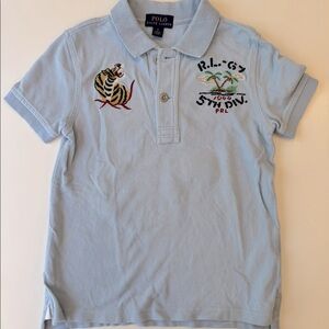 Polo Ralph Lauren cotton mesh polo shirt blue kids 5